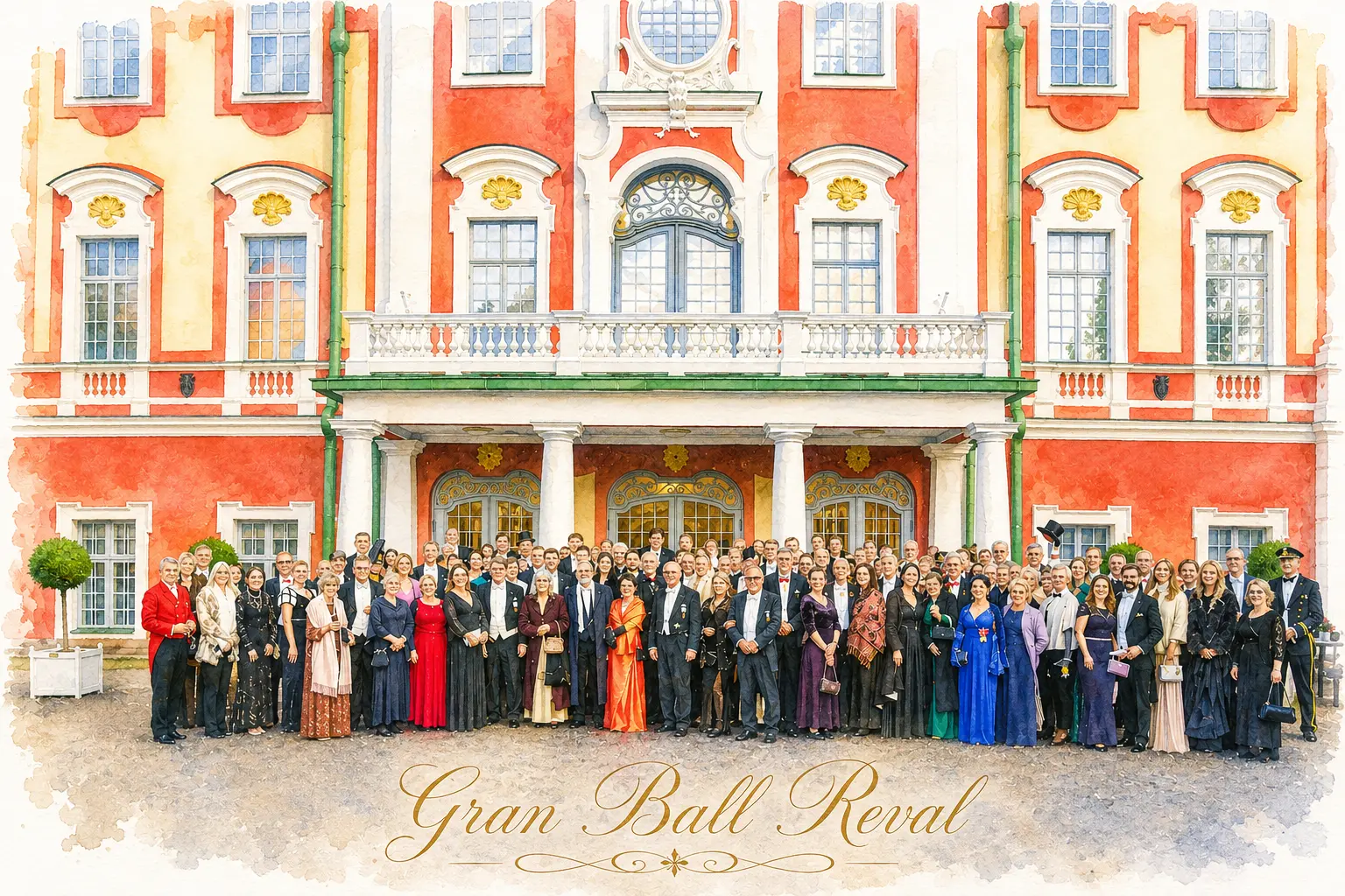 Gran Ball Reval — the guests before Kadriorg Palace