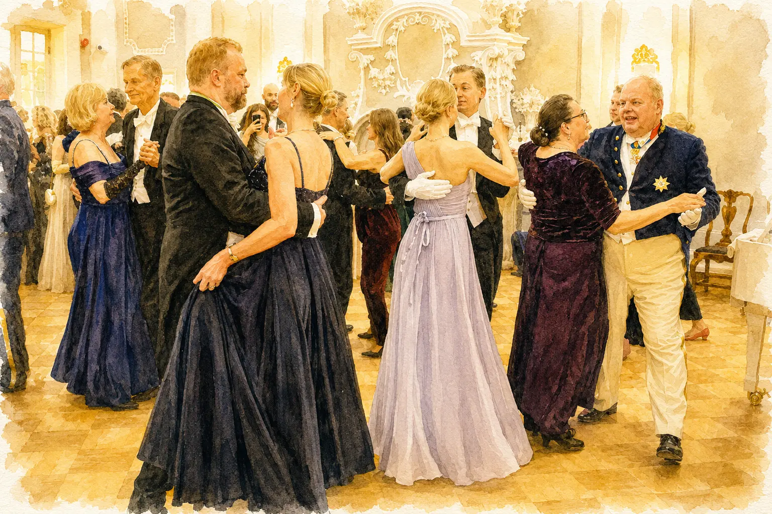 Dancing in the ballroom